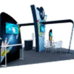 20x20 Island booth design by Exhibit Boss