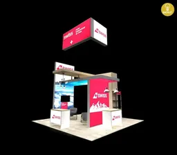 20x20 Island booth design by ExpoMarketing