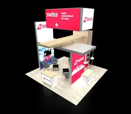 20x20 Island booth design by ExpoMarketing