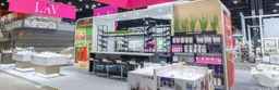 20x20 Island booth design by Freeman