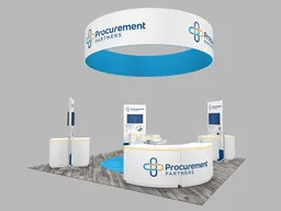 10x20 Island booth design by Genesis Exhibits