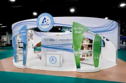 20x30 Island booth design by Ion Exhibits