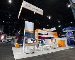 20x30 Island booth design by LAB Exhibits