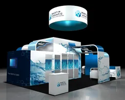 20x20 Island booth design by Local Exhibits