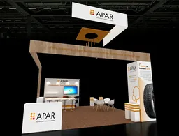 20x20 Îlot booth design by Radon Exhibition