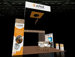 20x20 Îlot booth design by Radon Exhibition