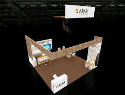 20x20 Îlot booth design by Radon Exhibition
