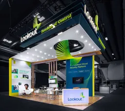 20x30 Island booth design by Rockway Exhibits