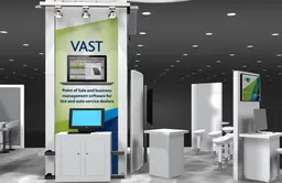 20x30 Inselstand booth design by Structure Exhibits