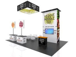 20x30 Inselstand booth design by Synergy Design Group