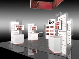 20x20 Îlot booth design by The Godfrey Group