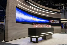 20x20 Peninsula booth design by The Trade Group