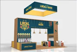 20x30 Inselstand booth design by The Trade Show Network