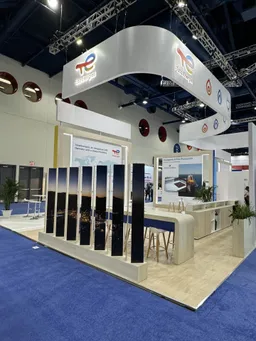 40x50 Inselstand booth design by TOTM Exposition