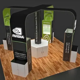 20x20 Îlot booth design by Trade Show Display Depot