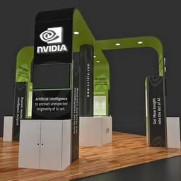20x20 Îlot booth design by Trade Show Display Depot