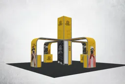 30x30 Island booth design by WS Display