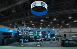 30x30 Inselstand booth design by Xibit Solutions