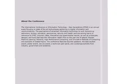 International Conference on Information Technology: New Generations